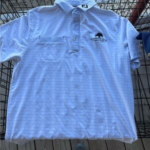 FootJoy Light Blue Striped Polo Shirt
